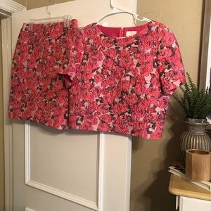 Kate Spade textured skirt and top set.